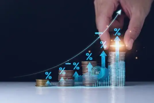 Stacked coins getting higher
