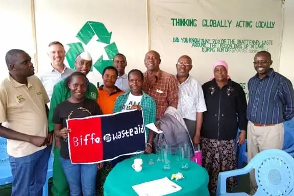 Dean Willet with WasteAid in Kenya