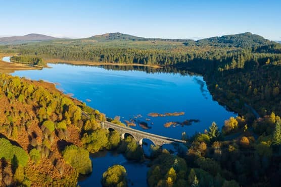 Lake surrounded by mountains