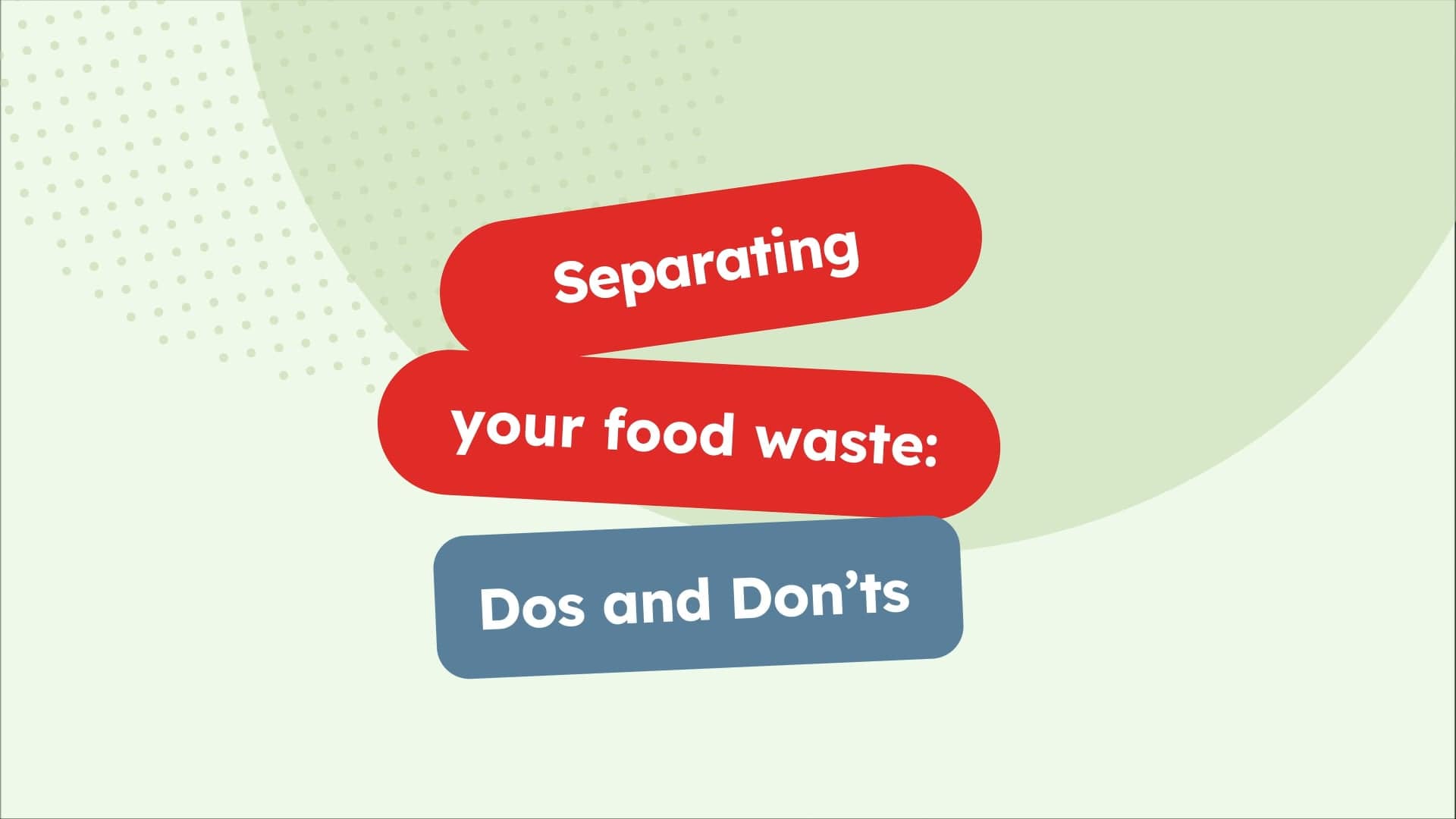 Separating food waste title screen